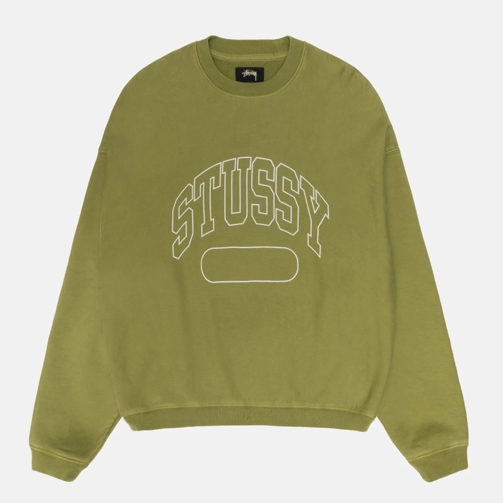 Study, Varsity Oversized Crew Sweatshirt, size L, Green